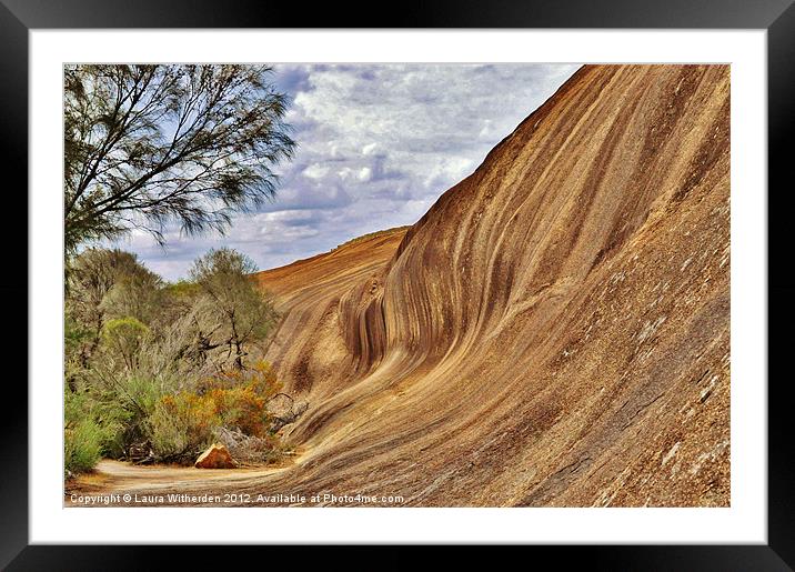 Wave Rock Australia Framed Mounted Print by Laura Witherden