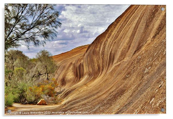 Wave Rock Australia Acrylic by Laura Witherden