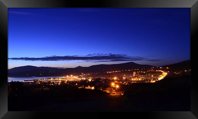 Dingle at Night Framed Print by barbara walsh