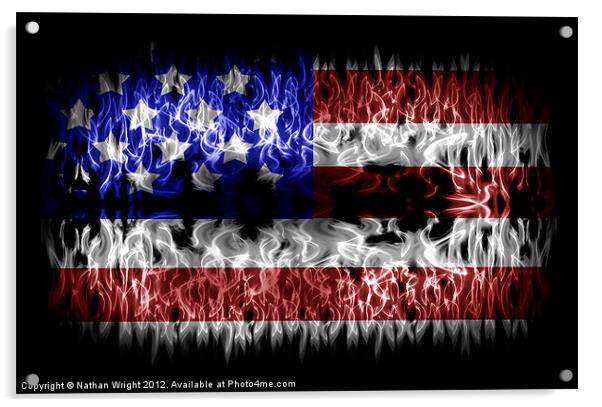 USA USA USA Acrylic by Nathan Wright