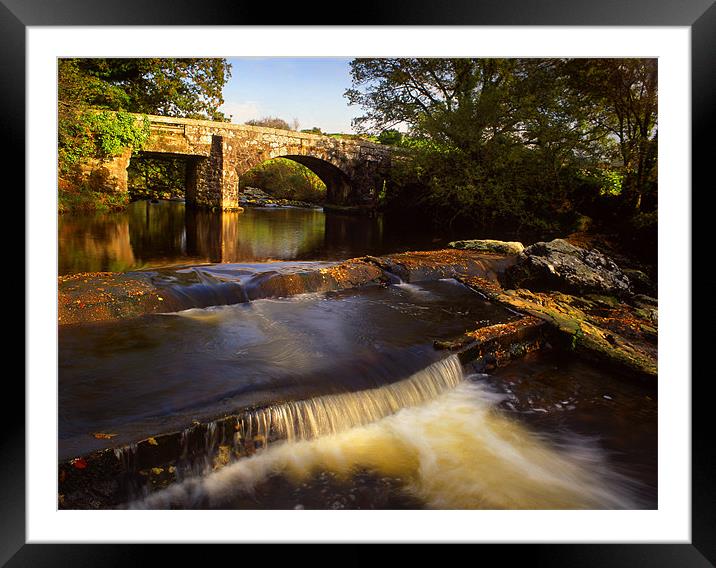 Hill Bridge & River Tavy Framed Mounted Print by Darren Galpin