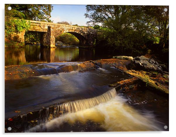 Hill Bridge & River Tavy Acrylic by Darren Galpin
