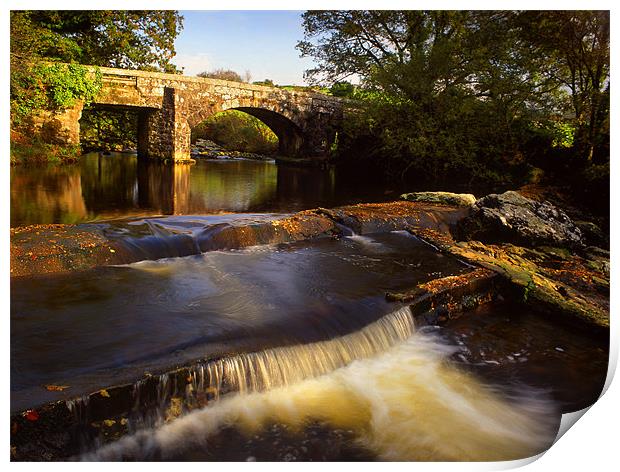 Hill Bridge & River Tavy Print by Darren Galpin
