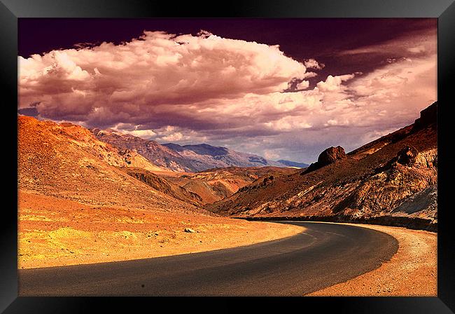 Death Valley Drive Framed Print by Paul Fisher