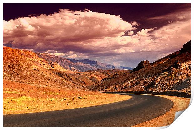 Death Valley Drive Print by Paul Fisher