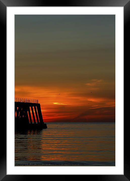 Golden Sunrise over Northumberland Coast Framed Mounted Print by Jim Jones