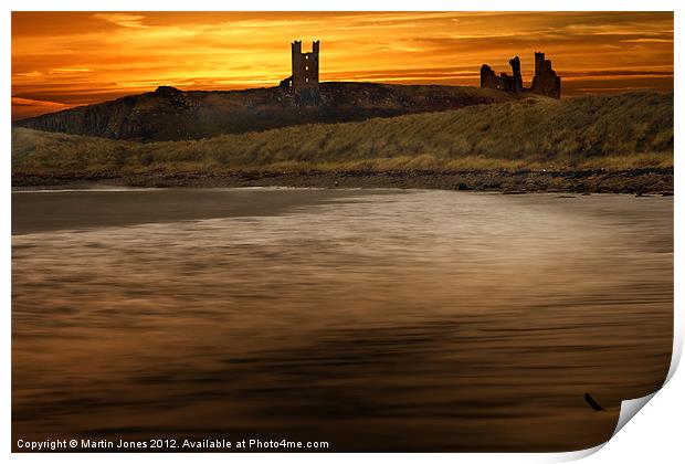 The Ancient Fortress of Dunstanburgh Print by K7 Photography