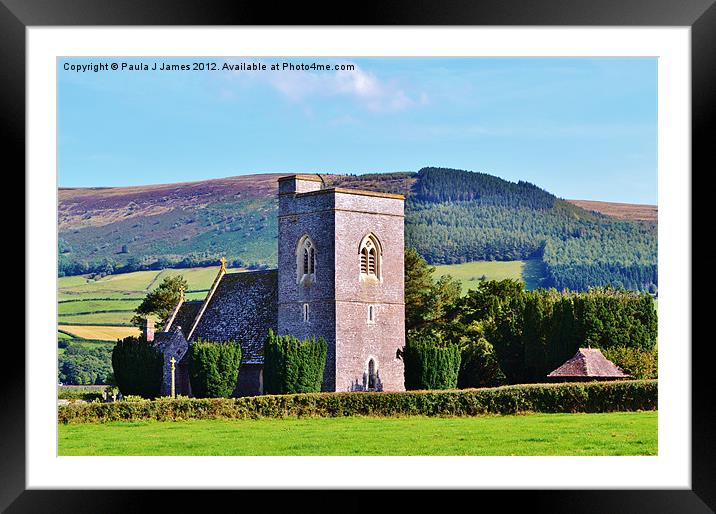 St Gastyn''s Church, Llangasty Tal-y-Llyn Framed Mounted Print by Paula J James