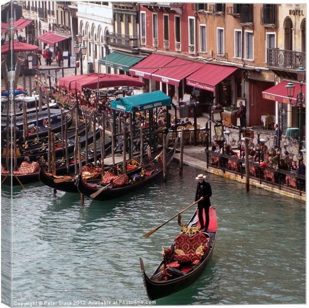 Gondola in Venice Canvas Print by Peter Slack