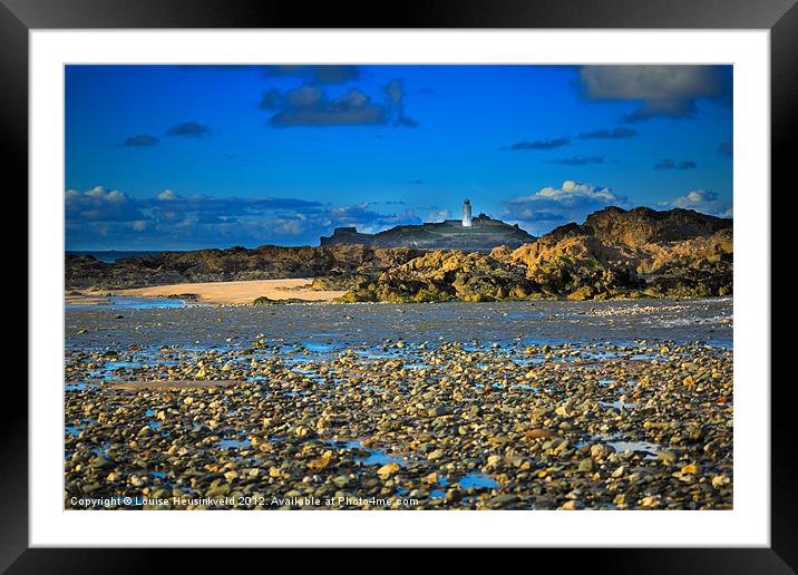 Godrevy Lighthouse, Cornwall Framed Mounted Print by Louise Heusinkveld