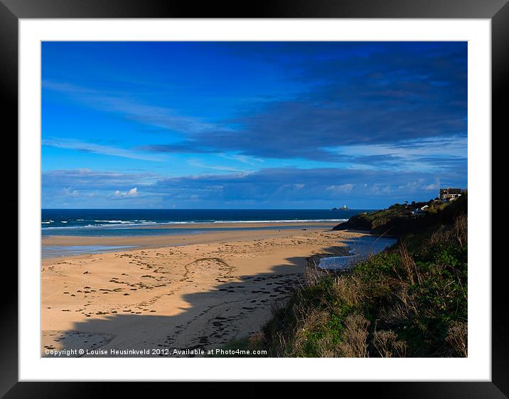 Riviere Sands, Hayle Estuary, Cornwall Framed Mounted Print by Louise Heusinkveld