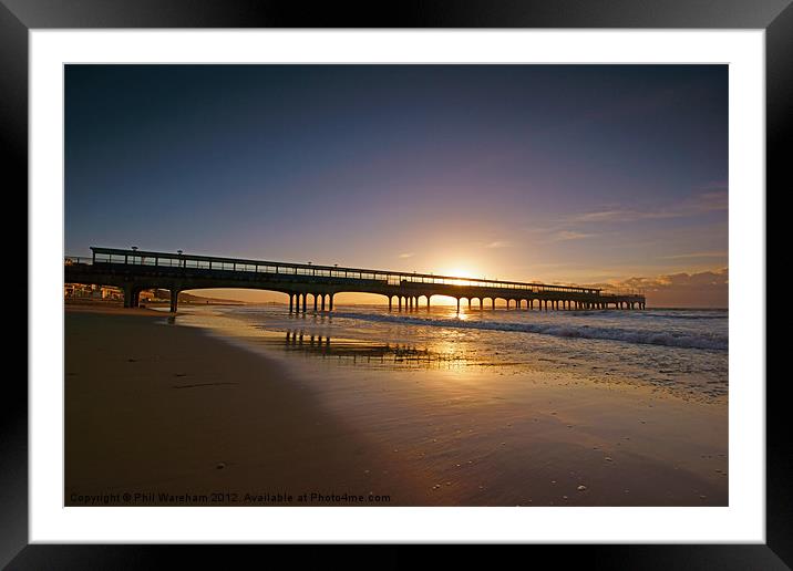 Pier at Sunrise Framed Mounted Print by Phil Wareham