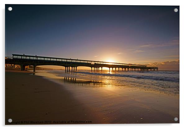 Pier at Sunrise Acrylic by Phil Wareham