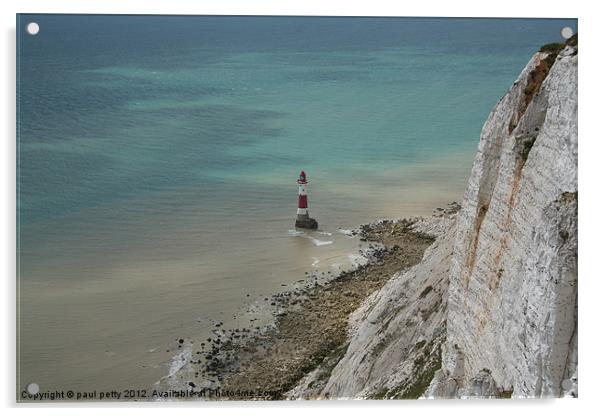 Beachy Head Lighthouse Acrylic by paul petty