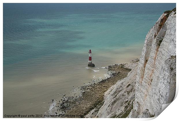 Beachy Head Lighthouse Print by paul petty