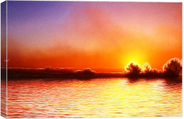 Cromer Sunrise Fractals Canvas Print by David French