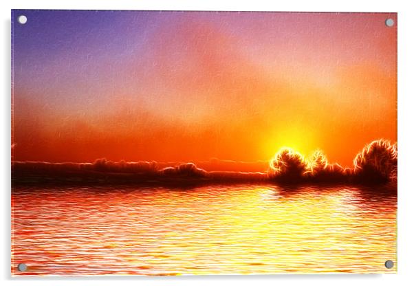 Cromer Sunrise Fractals Acrylic by David French
