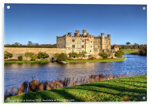 Leeds Castle Acrylic by Alice Gosling