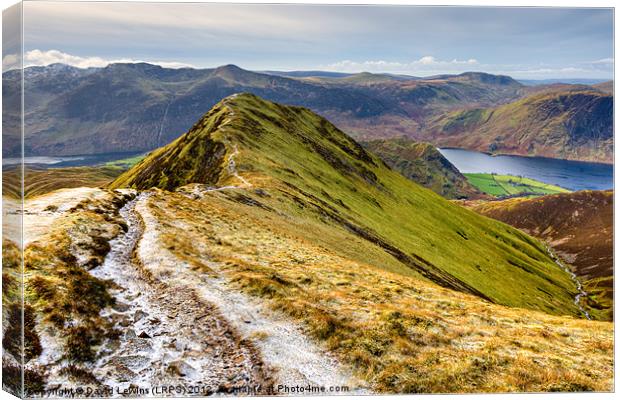Whiteless Pike - Crummock Water Canvas Print by David Lewins (LRPS)