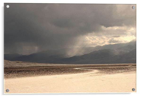 Badwater Basin - Death Valley Acrylic by Paul Fisher