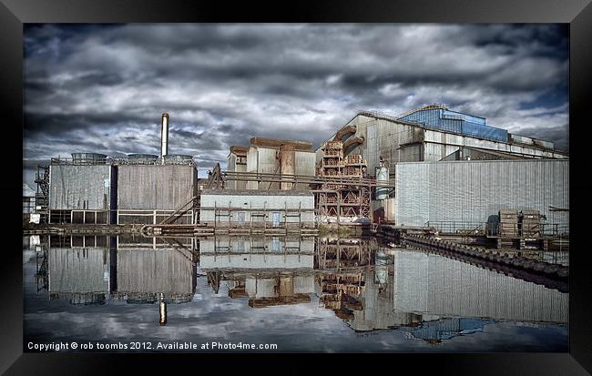 AN INDUSTRIAL REFLECTION Framed Print by Rob Toombs