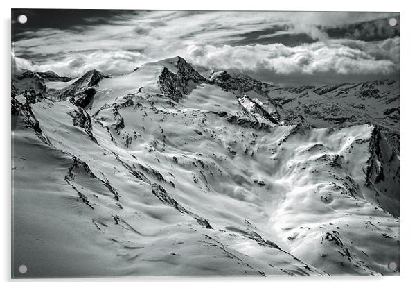 Austrian Alps Acrylic by Jan Venter