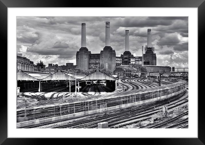 Battersea Power Station Framed Mounted Print by Jan Venter