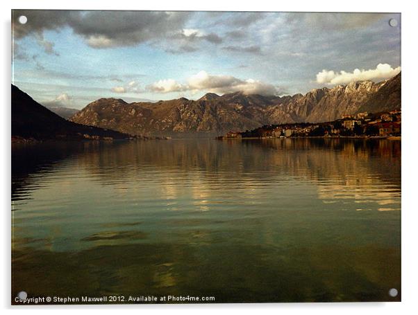 Kotor Bay Acrylic by Stephen Maxwell