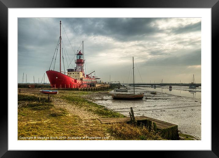 Tollesbury Lightboat, Essex Framed Mounted Print by Stephen Birch