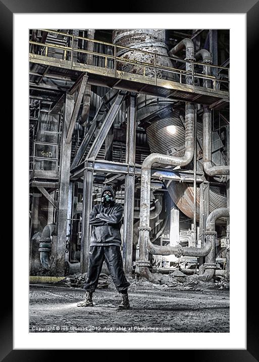 AN INDUSTRIAL STANCE Framed Mounted Print by Rob Toombs
