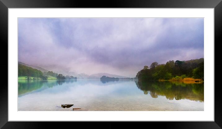 Grasmere Lake District by pastel mist Framed Mounted Print by Greg Marshall