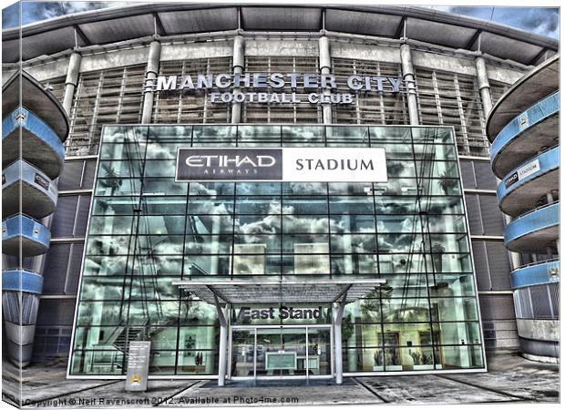 The Etihad Stadium Canvas Print by Neil Ravenscroft