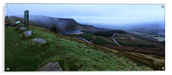 Rhigos Mountain, Rhondda Acrylic by Elaine Steed