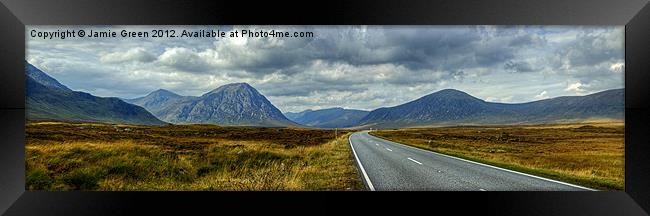 The Road To Glen Coe Framed Print by Jamie Green