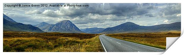 The Road To Glen Coe Print by Jamie Green
