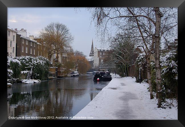 Regent''s Canal in Winter Framed Print by Iain McGillivray