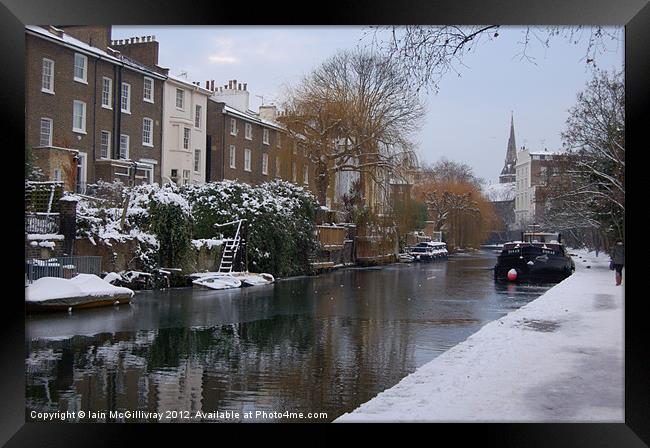 Regent''s Canal in Winter Framed Print by Iain McGillivray