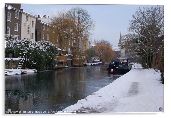 Winter Canal Acrylic by Iain McGillivray