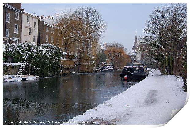Winter Canal Print by Iain McGillivray