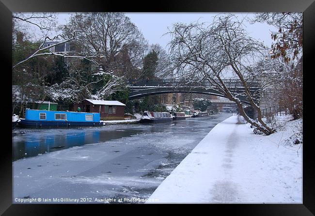 Regent''s Canal in Winter Framed Print by Iain McGillivray