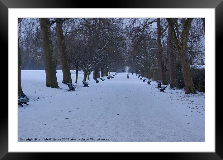 Regent''s Park in Winter Framed Mounted Print by Iain McGillivray