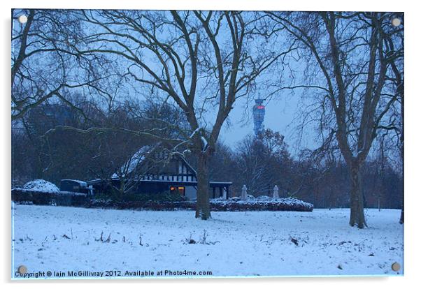 Regent''s Park in Winter Acrylic by Iain McGillivray