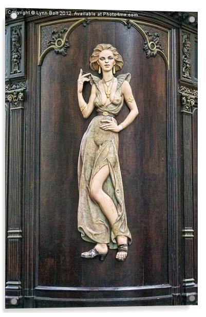 Art Deco Lady Acrylic by Lynn Bolt