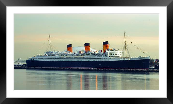 RMS Queen Mary Framed Mounted Print by Brandon Verrett