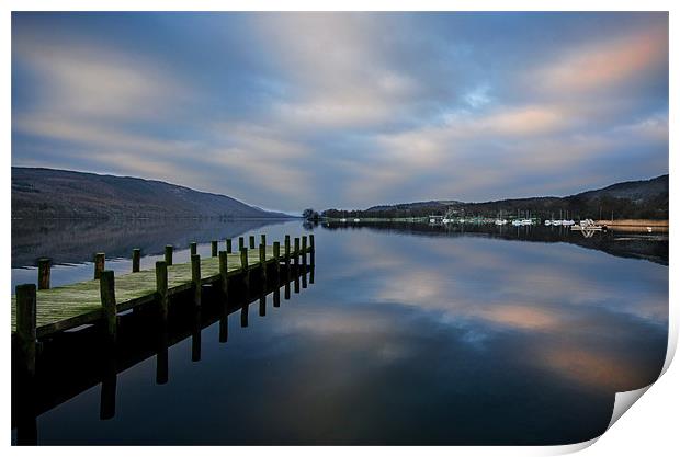 Coniston Jetty Print by John Hare