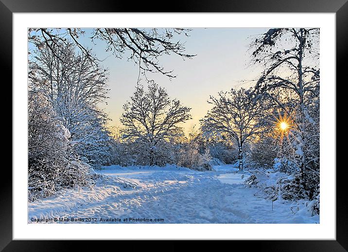 Distant Sun Framed Mounted Print by Mark  F Banks