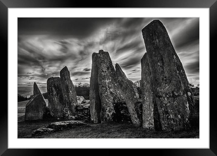 Cairn Holy Standing Stones Scotland Framed Mounted Print by Derek Beattie