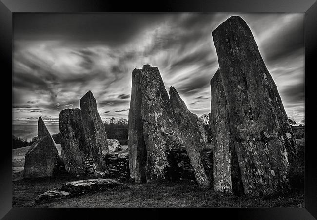 Cairn Holy Standing Stones Scotland Framed Print by Derek Beattie