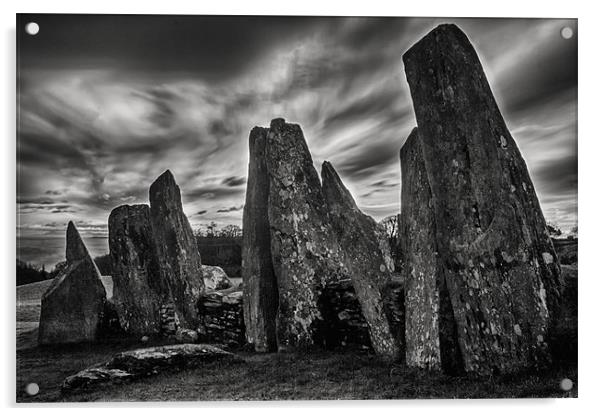 Cairn Holy Standing Stones Scotland Acrylic by Derek Beattie
