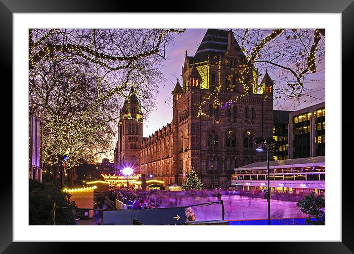 National History Museum Ice Rink Framed Mounted Print by Jan Venter